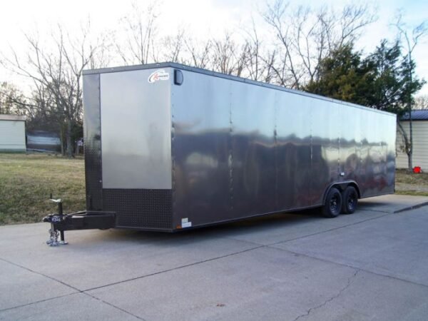 8.5x28 V-Nose Enclosed Trailer Black Out Package (2) 5,200lb Axles