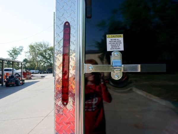 8.5x18 Custom Two-Tone Enclosed Trailer with Rubber Floor Storage - Image 3