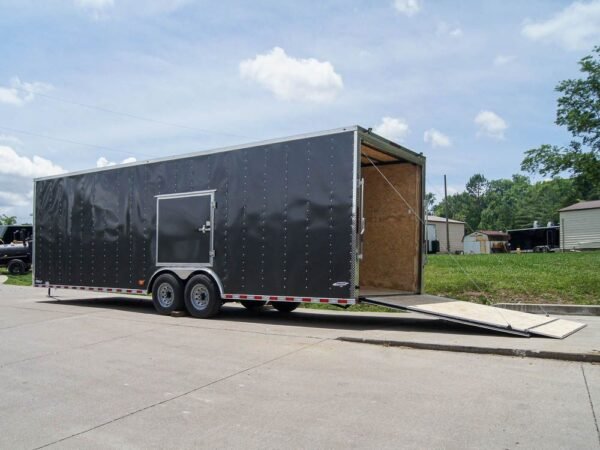 8.5x28 Charcoal Custom Enclosed Trailer (2) 7K Axles Storage - Image 10