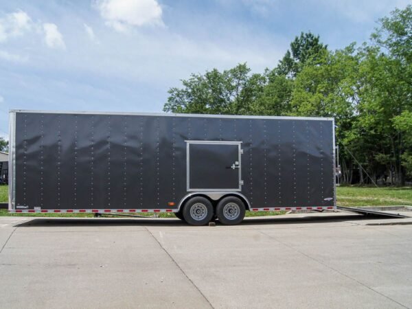 8.5x28 Charcoal Custom Enclosed Trailer (2) 7K Axles Storage - Image 11