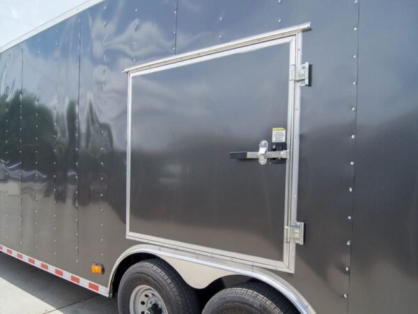 8.5x28 Charcoal Custom Enclosed Trailer (2) 7K Axles Storage - Image 12