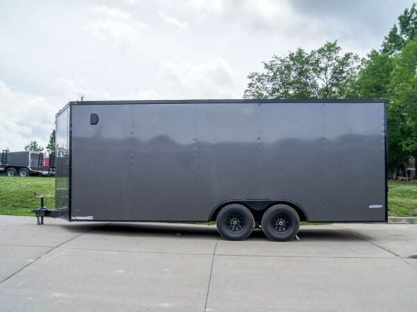 8.5x20 Charcoal Enclosed Trailer with Blackout Package (2) 5200lb Axles Storage - Image 3