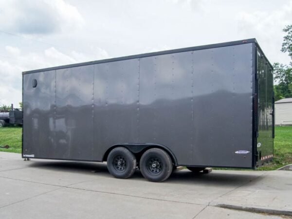 8.5x20 Charcoal Enclosed Trailer with Blackout Package (2) 5200lb Axles Storage - Image 4