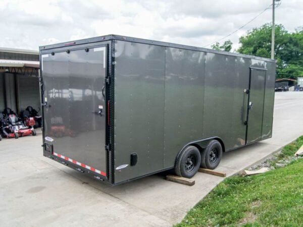 8.5x20 Charcoal Enclosed Trailer with Blackout Package (2) 5200lb Axles Storage - Image 7