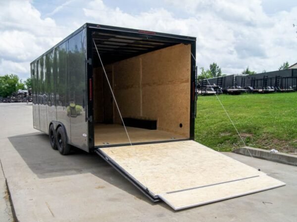 8.5x20 Charcoal Enclosed Trailer with Blackout Package (2) 5200lb Axles Storage - Image 9