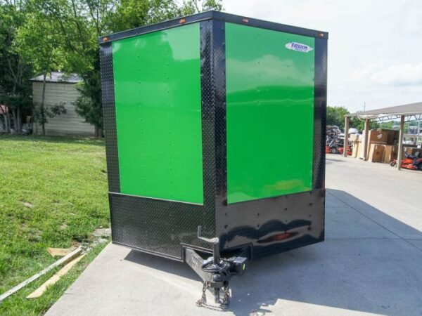 8.5x24 Lime Green Enclosed Trailer with Blackout Package (2) 5200lb Axles Storage - Image 2