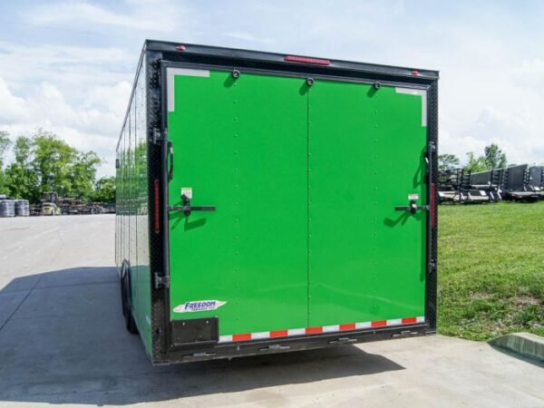 8.5x24 Lime Green Enclosed Trailer with Blackout Package (2) 5200lb Axles Storage - Image 6