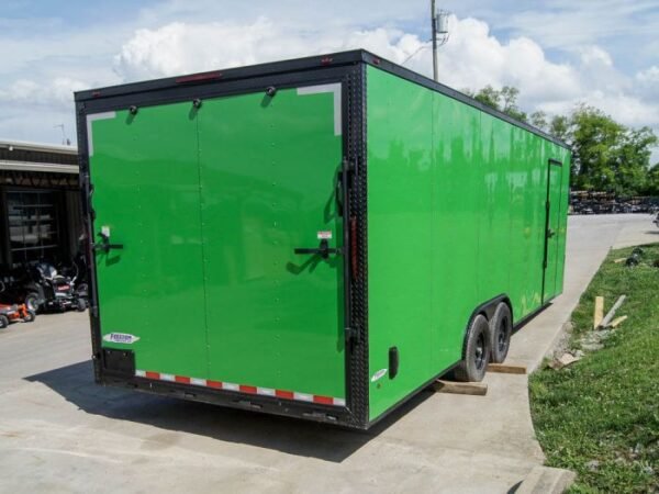 8.5x24 Lime Green Enclosed Trailer with Blackout Package (2) 5200lb Axles Storage - Image 7