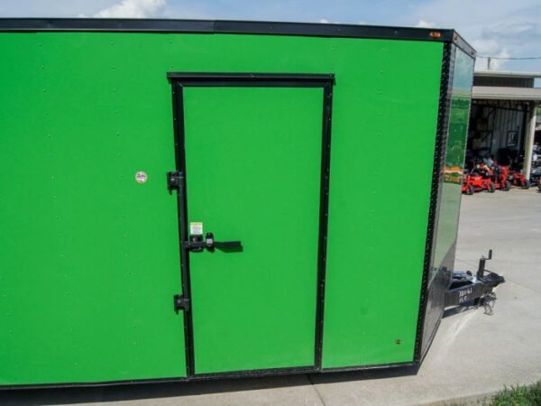 8.5x24 Lime Green Enclosed Trailer with Blackout Package (2) 5200lb Axles Storage - Image 10