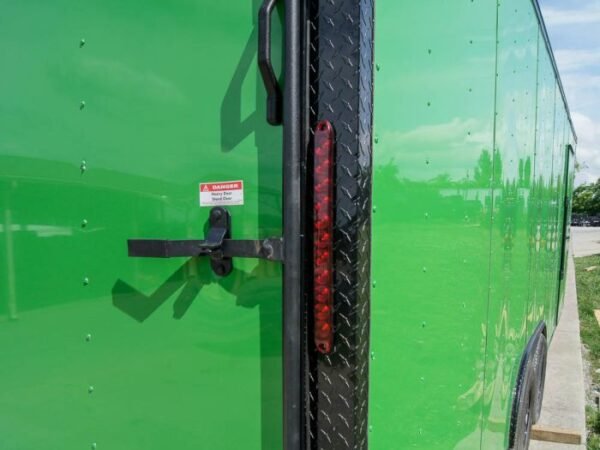 8.5x24 Lime Green Enclosed Trailer with Blackout Package (2) 5200lb Axles Storage - Image 11