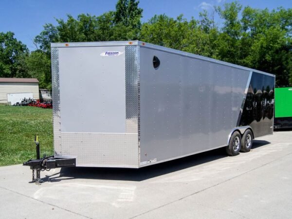 8.5x24 Two Tone-Black/Silver Enclosed Trailer (2) 5200lb Axle Storage