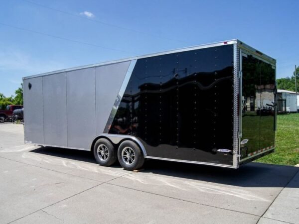 8.5x24 Two Tone-Black/Silver Enclosed Trailer (2) 5200lb Axle Storage - Image 4