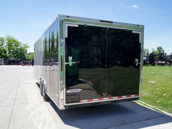 8.5x24 Two Tone-Black/Silver Enclosed Trailer (2) 5200lb Axle Storage - Image 5