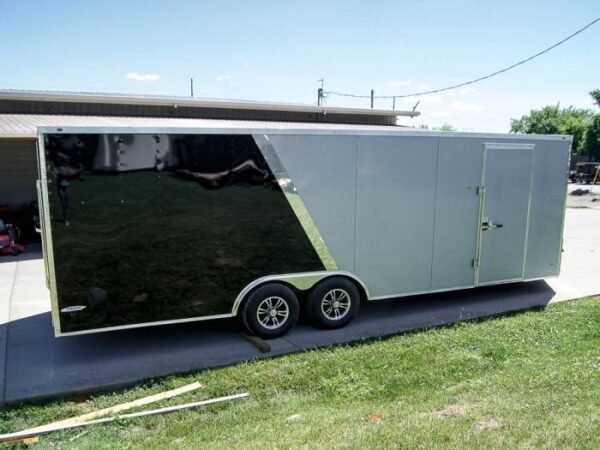 8.5x24 Two Tone-Black/Silver Enclosed Trailer (2) 5200lb Axle Storage - Image 7