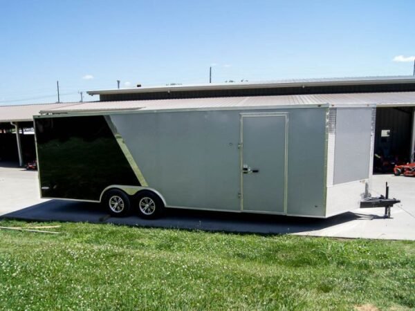 8.5x24 Two Tone-Black/Silver Enclosed Trailer (2) 5200lb Axle Storage - Image 8