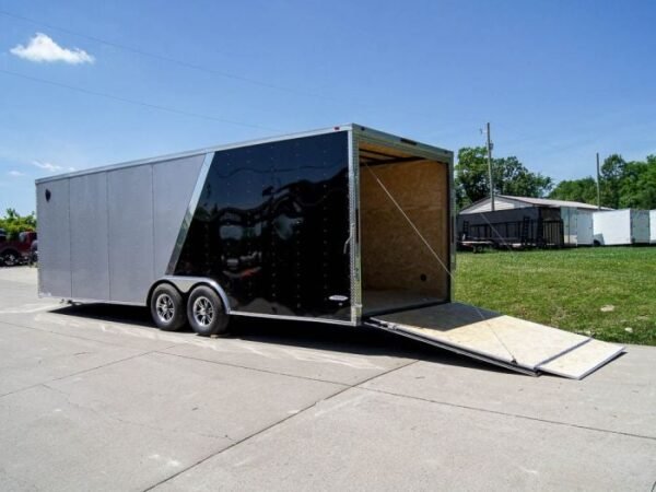 8.5x24 Two Tone-Black/Silver Enclosed Trailer (2) 5200lb Axle Storage - Image 14