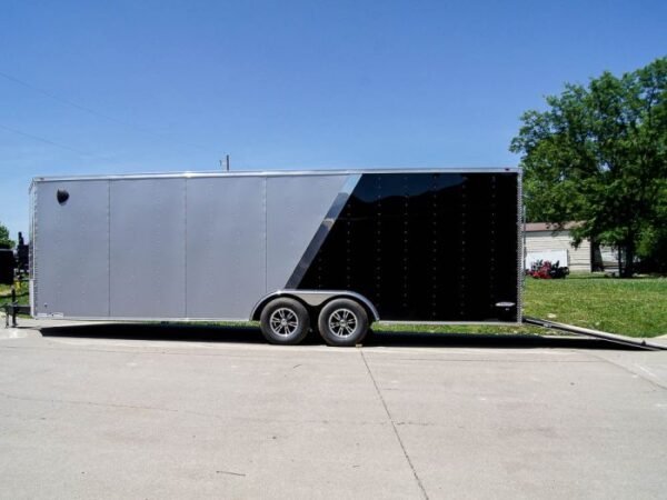 8.5x24 Two Tone-Black/Silver Enclosed Trailer (2) 5200lb Axle Storage - Image 15