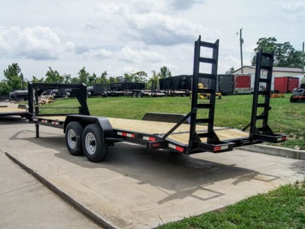 7x22 Gooseneck Equipment Trailer (2) 7K Axles Standup Ramps - Image 4