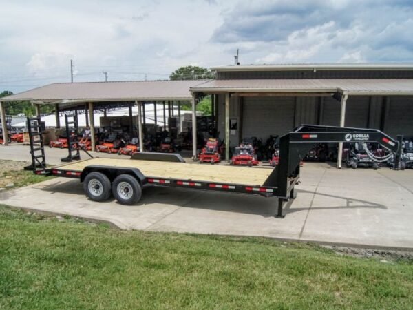 7x22 Gooseneck Equipment Trailer (2) 7K Axles Standup Ramps - Image 7