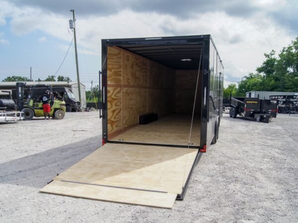 8.5x28 Charcoal/Black Enclosed Trailer with Blackout Pkg (2) 7K Axles Storage