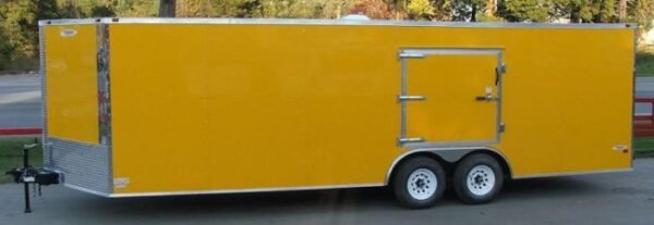 Enclosed Trailer 8.5'x24' Yellow - Mower Motorcycle Car Truck Hauler Storage - Image 5