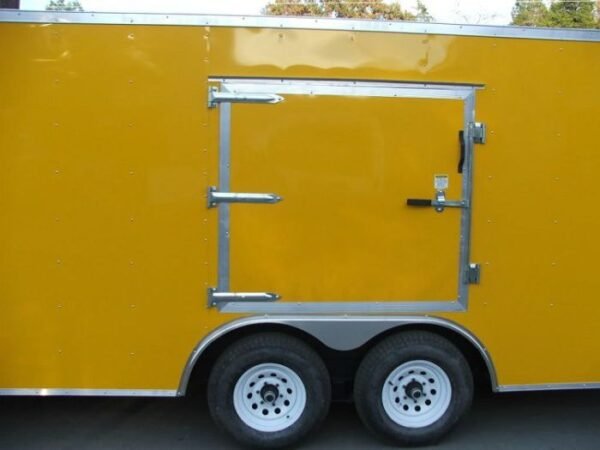 Enclosed Trailer 8.5'x24' Yellow - Mower Motorcycle Car Truck Hauler Storage - Image 9