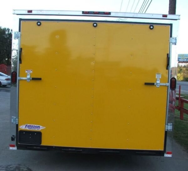 Enclosed Trailer 8.5'x24' Yellow - Mower Motorcycle Car Truck Hauler Storage - Image 7