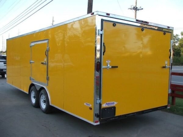 Enclosed Trailer 8.5'x24' Yellow - Mower Motorcycle Car Truck Hauler Storage - Image 12