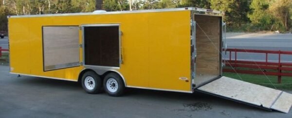 Enclosed Trailer 8.5'x24' Yellow - Mower Motorcycle Car Truck Hauler Storage - Image 15