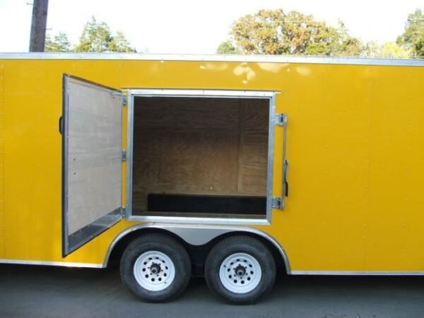 Enclosed Trailer 8.5'x24' Yellow - Mower Motorcycle Car Truck Hauler Storage - Image 13