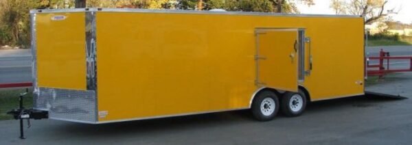 Enclosed Trailer 8.5'x24' Yellow - Mower Motorcycle Car Truck Hauler Storage - Image 10