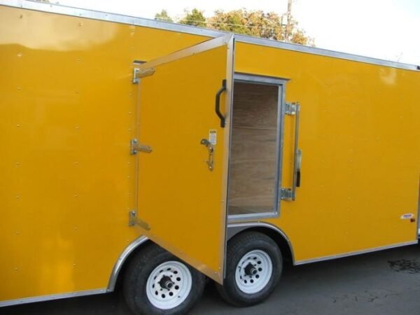 Enclosed Trailer 8.5'x24' Yellow - Mower Motorcycle Car Truck Hauler Storage