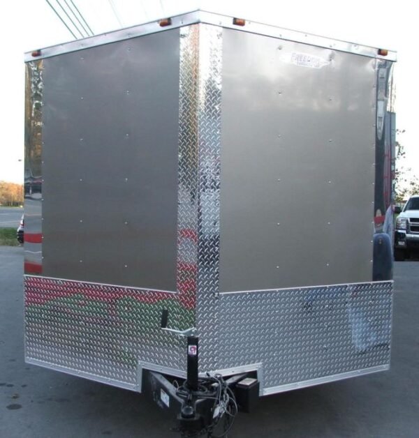 Enclosed Trailer 8.5'x24' Silver - Car Motorcycle Cargo Hauler Storage - Image 2