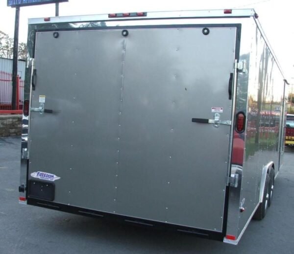 Enclosed Trailer 8.5'x24' Silver - Car Motorcycle Cargo Hauler Storage - Image 5