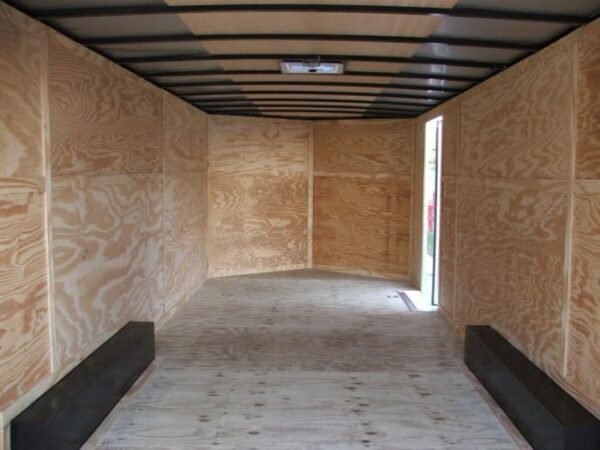 Enclosed Trailer 8.5'x24' Silver - Car Motorcycle Cargo Hauler Storage - Image 3