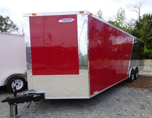 Enclosed Trailer 8.5'x24' Red & Black Equipment Hauler Storage - Image 9