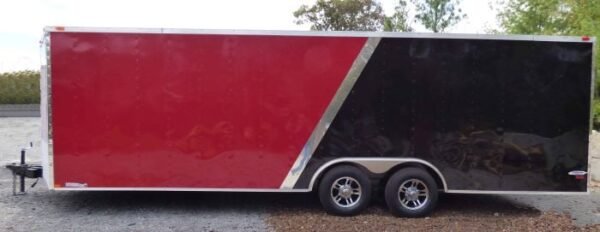 Enclosed Trailer 8.5'x24' Red & Black Equipment Hauler Storage - Image 8