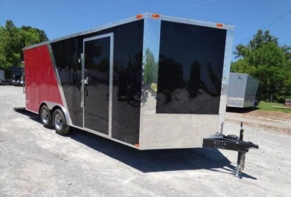 Enclosed Trailer 8.5'x18' Red & Black - Car Hauler Storage - Image 7