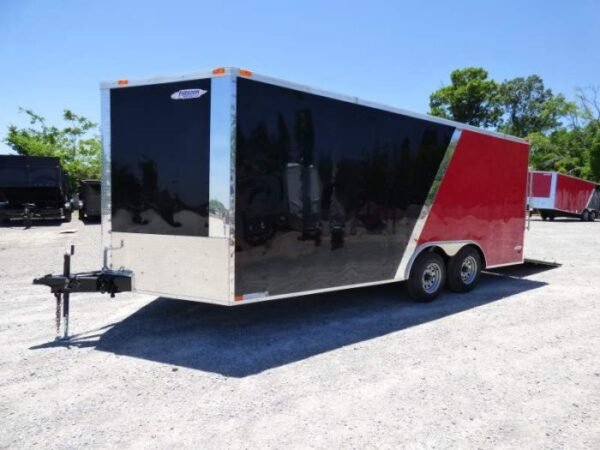 Enclosed Trailer 8.5'x18' Red & Black - Car Hauler Storage