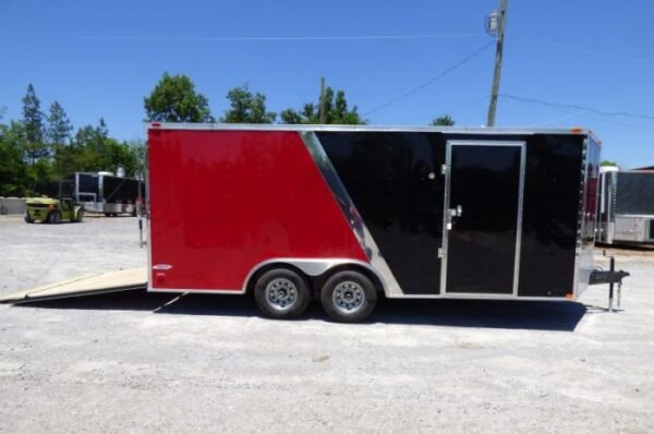 Enclosed Trailer 8.5'x18' Red & Black - Car Hauler Storage - Image 6