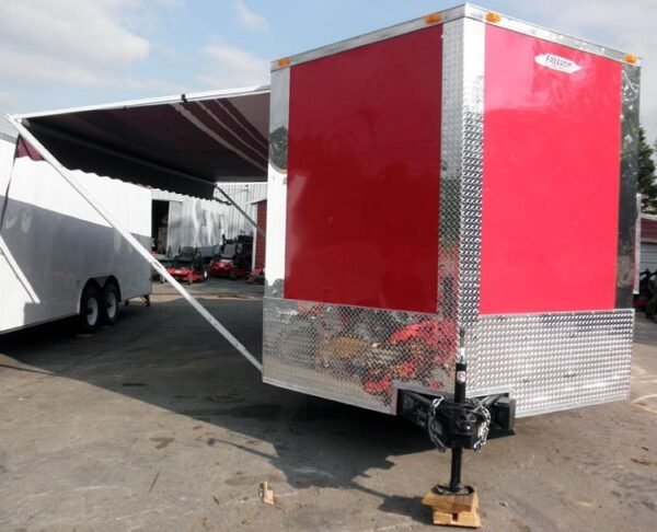 Enclosed Trailer 8.5'x24' Red - ATV Car Bike Equipment Hauler Storage