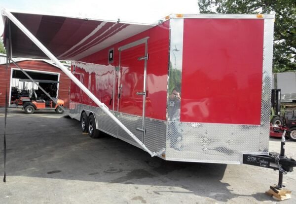 Enclosed Trailer 8.5'x24' Red - ATV Car Bike Equipment Hauler Storage - Image 6