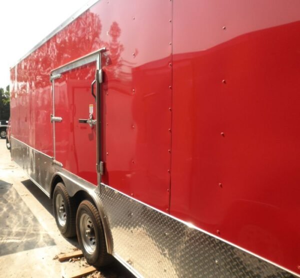 Enclosed Trailer 8.5'x26' Red - Lawn Equipment Car Motorcycle Hauler Storage