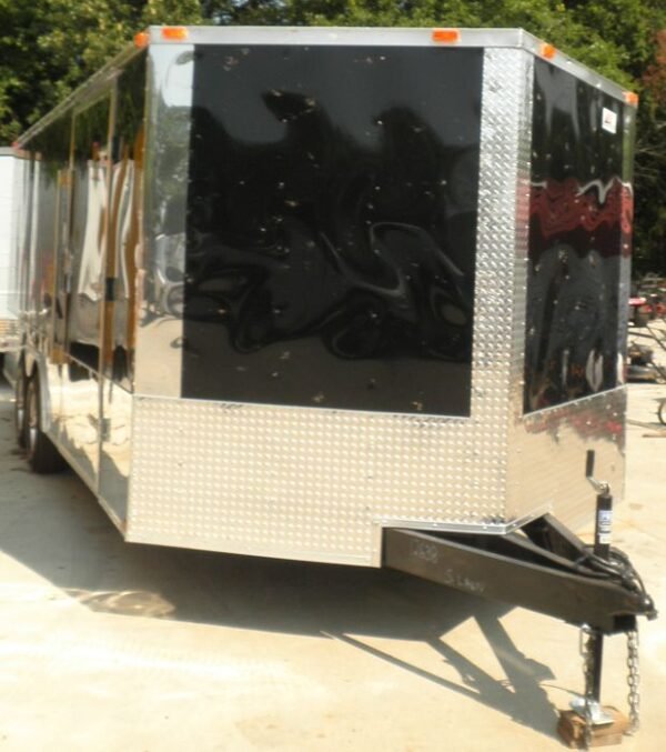 Enclosed Trailer 8.5'x20' Black - Car Equipment Hauler Storage