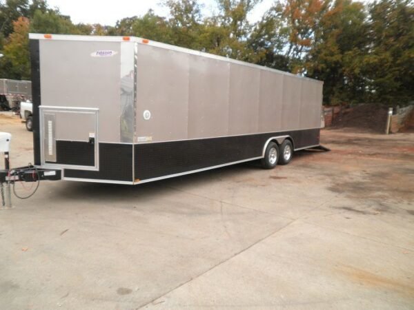 Enclosed Trailer 8.5'x26' Beige - Dual 5200 lb Axles Brakes Storage