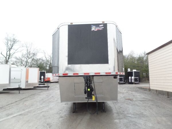 Black/Orange 8.5x36' Goosneck Enclosed Trailer Storage - Image 8