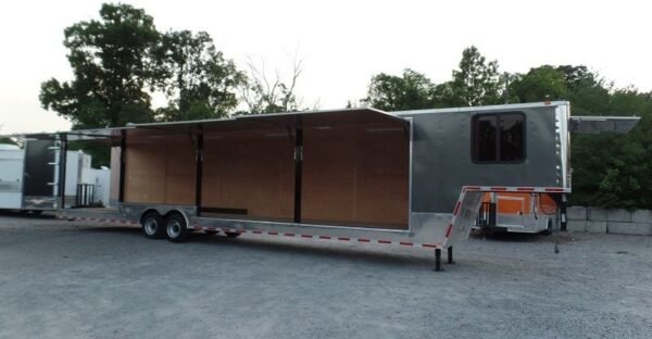 8.5 X 48 Charcoal Grey Enclosed Trailer Storage - Image 4