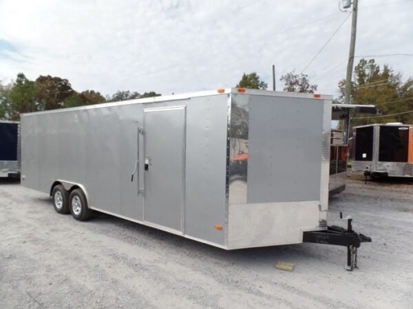 Enclosed Trailer 8.5' X 24' Silver Enclosed Equipment Hauler Storage - Image 6