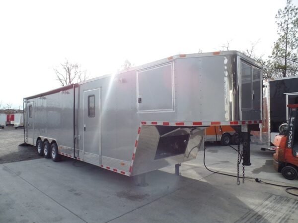 Enclosed Trailer 8.5' X 36' Silver Frost Equipment Motorcycle Hauler Storage - Image 4