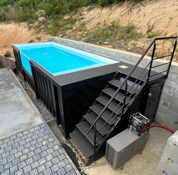 20' ft Container Swimming Pool with Staircase